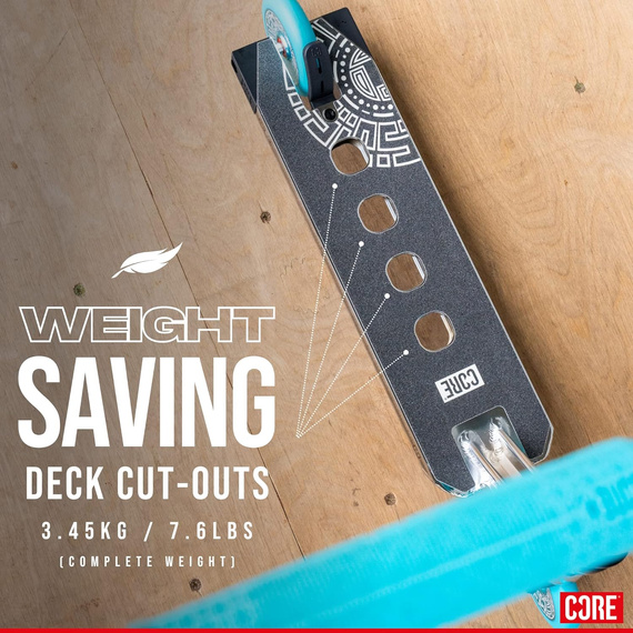 CORE CD1 Kompletní kaskadérská koloběžka červená/černá wys. 81 cm