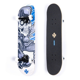 Kompletní městský sportovní modrý skateboard Skeleton 7.75"