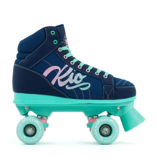 RIO ROLLER LUMINA QUAD SKATES Navy-Mint brusle