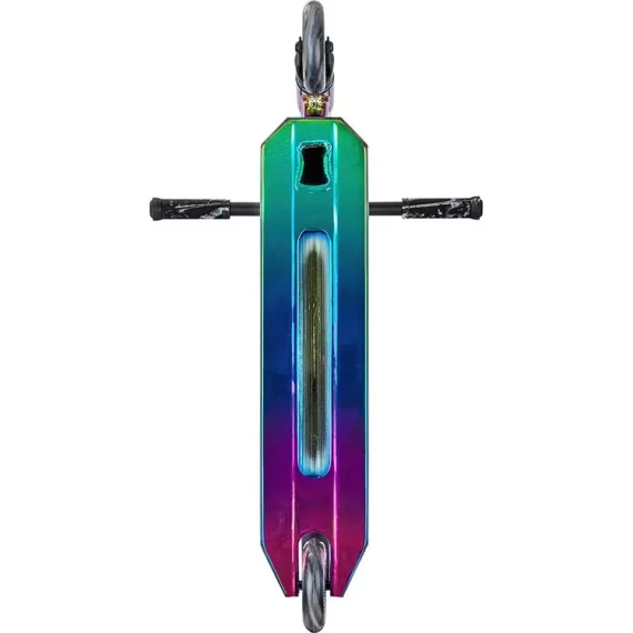 Kaskadérský hliníkový lehký skútr pro mladé jezdce NKD Next Generation Rainbow Stunt wys. 79,4 cm