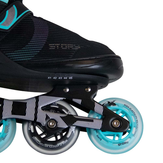 Rolki regulowane Story Motion Adjustable Inline Skates Czarno-Niebieski