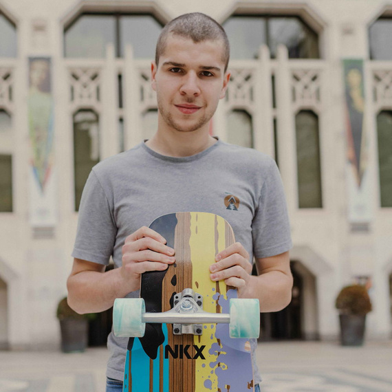 Longboard pro tanec NKX Vegas Green 123,5 cm