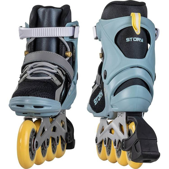 Rekreační kolečkové brusle Inline STORY Union Black and blue