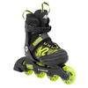 Dětské nastavitelné kolečkové brusle K2 Raider Black and Lime