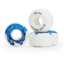 Blood Orange Street Raw Rounded Wheels White 52mm 99A