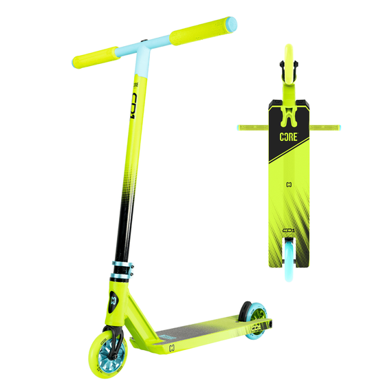 CORE CD1 Complete Stunt Scooter Lime Blue wys. 81 cm