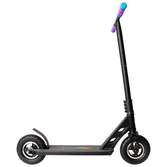 Terenowa Hulajnoga Wyczynowa NKD Bullit Dirt Scooter Czarno-Tęczowy 92 cm