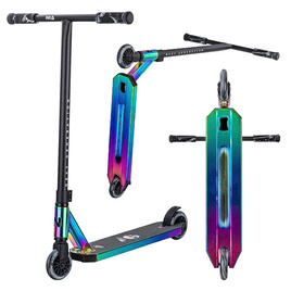 Kaskadérský hliníkový lehký skútr pro mladé jezdce NKD Next Generation Rainbow Stunt wys. 79,4 cm