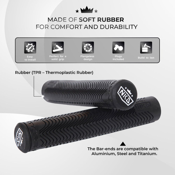 NKD Matis Neyroud Gripy pro koloběžky černé 170 mm