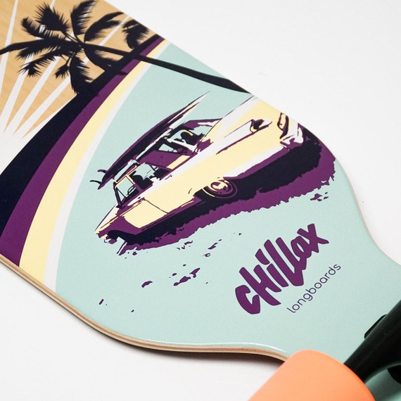 CHILLAX CADDY Drop-thru longboard PURPLE 104 cm + T-tool