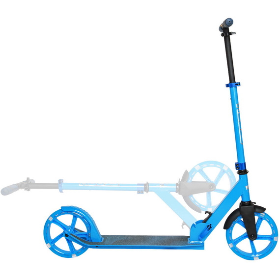 Přepravní koloběžka s velkými koly Story Urban GO! Modrá LED dioda