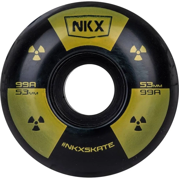 NKX Candy Series Toxic Black and Yellow 53mm 99A skateboardová kolečka