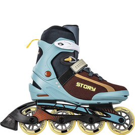 Rolki rekreacyjne Inline STORY Union Brązowo-NIebieskie