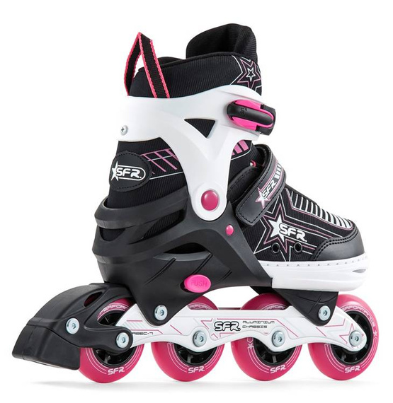 Inline nastavitelné kolečkové brusle SFR Pulsar Pink L