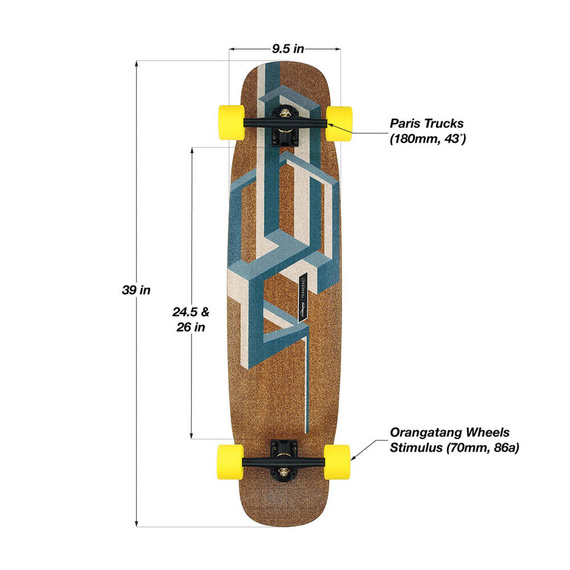 Longboard Loaded Basalt Tesseract Downhill Complete 39"