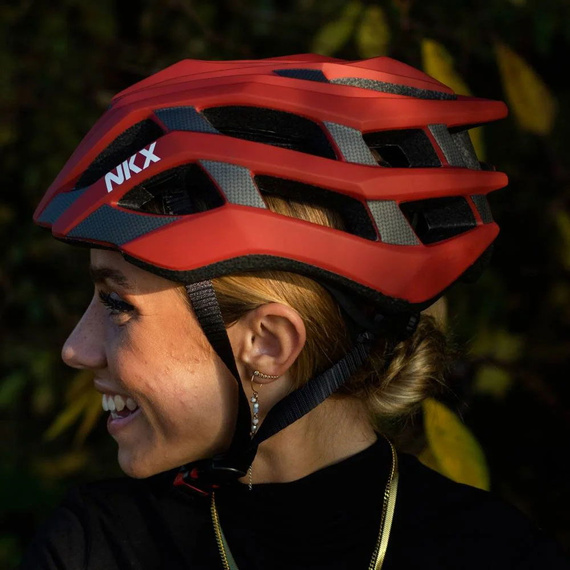 Kask Rowerowy NKX Racer Pro Burgundowy