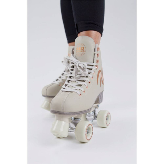 RIO ROLLER ROSE QUAD SKATES Krémové kolečkové brusle