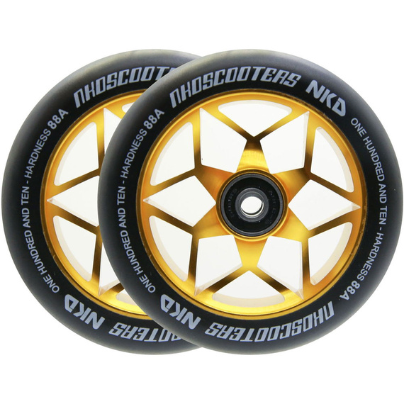 NKD Goat Stunt Scooter Wheels Black and Gold 110 mm