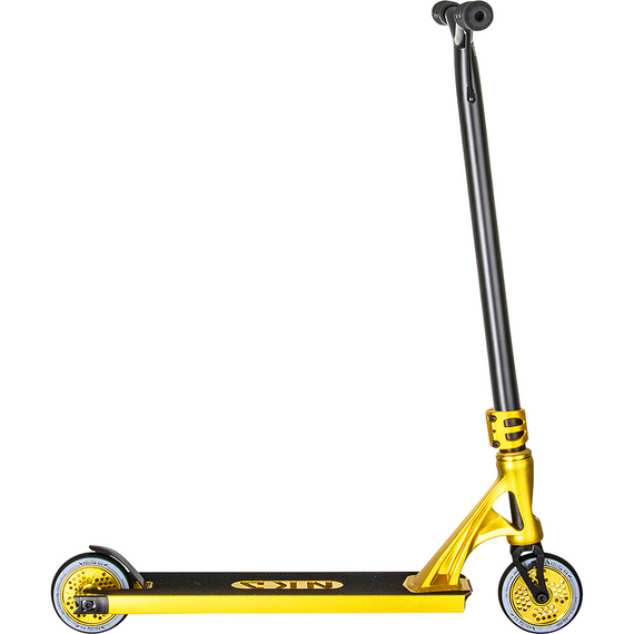 Výkonnostní koloběžka Velká hliníková lehká široká platforma NKD Turbine Bull Gold Gold Výška 87 cm