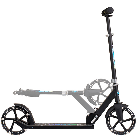 Přepravní koloběžka s velkými koly Story Urban GO! Černá LED dioda