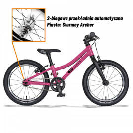 KUbikes super lehké dětské kolo 16s 2 rychlosti Růžová