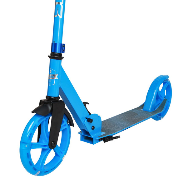 Přepravní koloběžka s velkými koly Story Urban GO! Modrá LED dioda