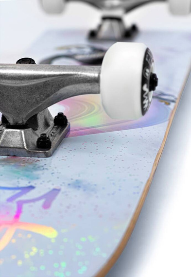Skateboard Enuff Skully Hologram Mini Complete White 7.25"