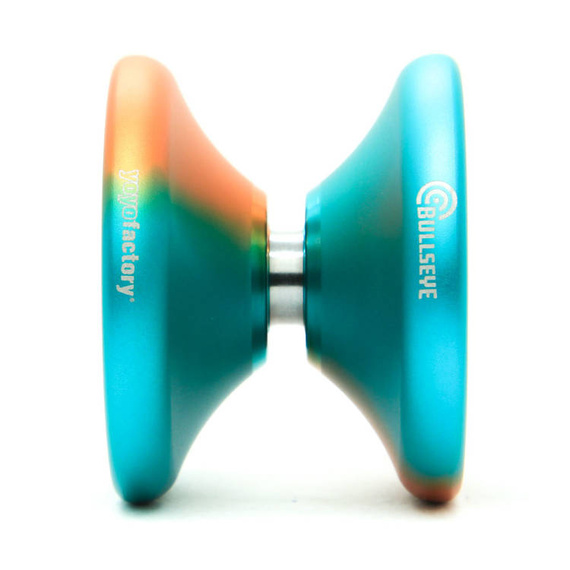 Kovové yoyo YoYoFactory Bullseye Orange Teal Fade