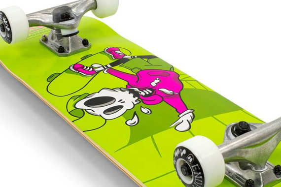Skateboard ENUFF SKULLY Complete Green 7.75"