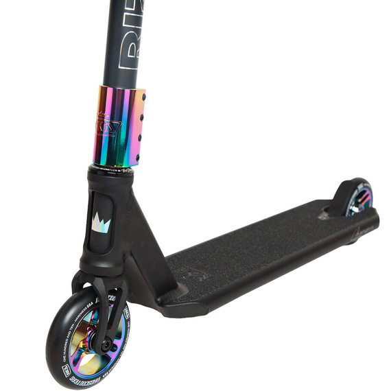 NKD RIZZ Stunt Scooter Black and Rainbow 85 cm