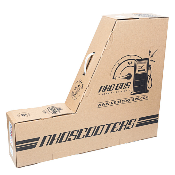 Výkonnostní pouliční skútr Lehký NKD GAS Black and Gold wys. 85 cm