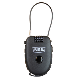 Bezpečnostní zámek na klíče pro koloběžku skateboard longboard NKD SportsLock Pro Black 75 cm