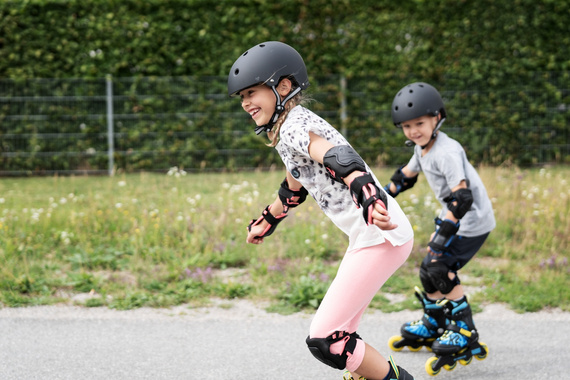 Dětské nastavitelné kolečkové brusle K2 Raider Pro Modrá a žlutá