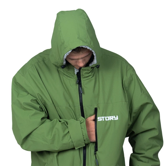 Pončo Poncho Jacket Story Change Robe Olive