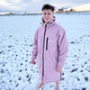 Poncho Ponczo Kurtka Story Change Robe Rose Przydymiony Różowy