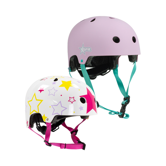 Nastavitelná dětská přilba SFR růžovo-zelená