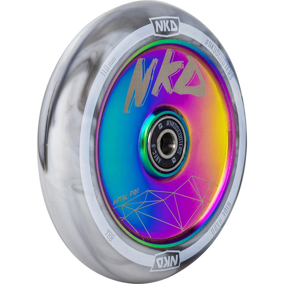 Koło do Hulajnogi NKD Metal Pro Biało-Czarno-Tęczowy 110 mm