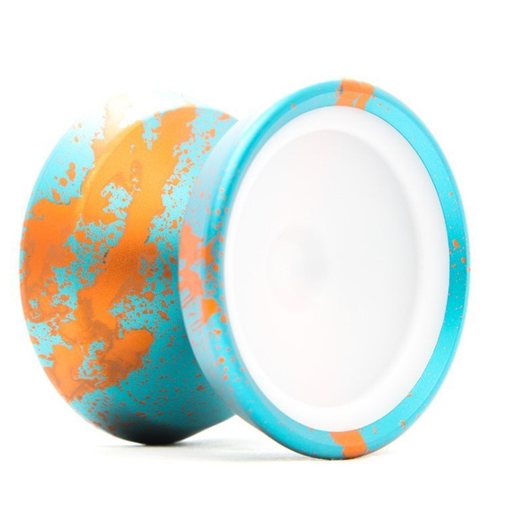 Kovové yoyo CzechPoint Pivot - Aqua Orange White