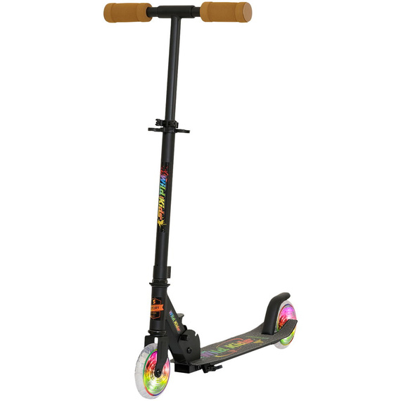 Příběh Divoké děti městské dopravy koloběžka černá LED wys. 73-85 cm