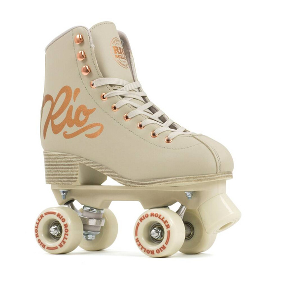 RIO ROLLER ROSE QUAD SKATES Krémové kolečkové brusle