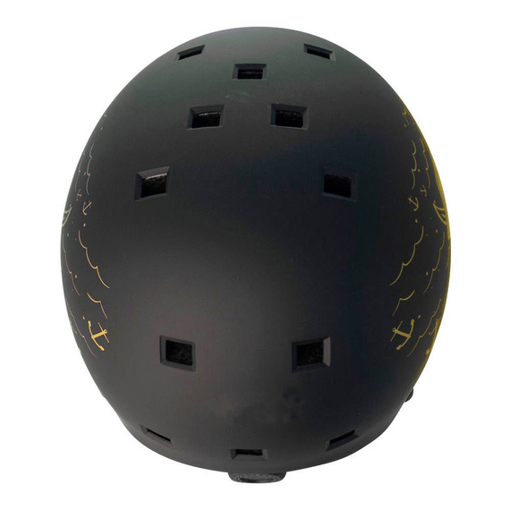 NKX Brain Saver Skateboardová helma Black and Gold Pirate