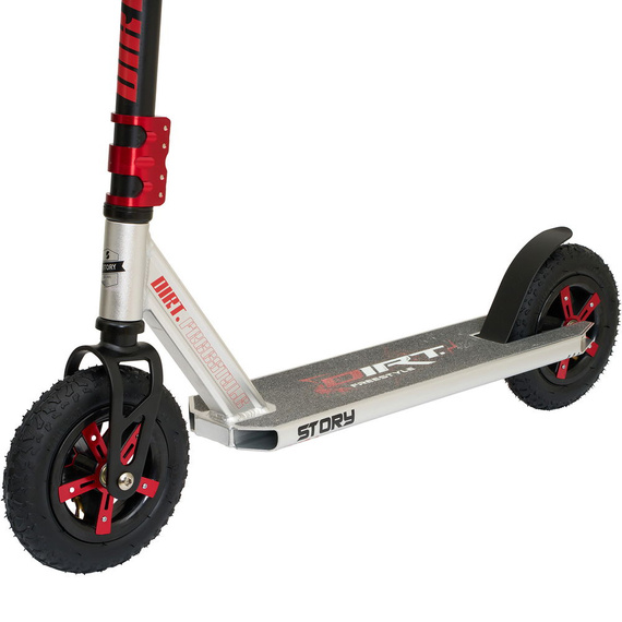 Terenowa Hulajnoga Wyczynowa Story Dirt Freestyle Scooter Czarno-Srebrny 89,9 cm