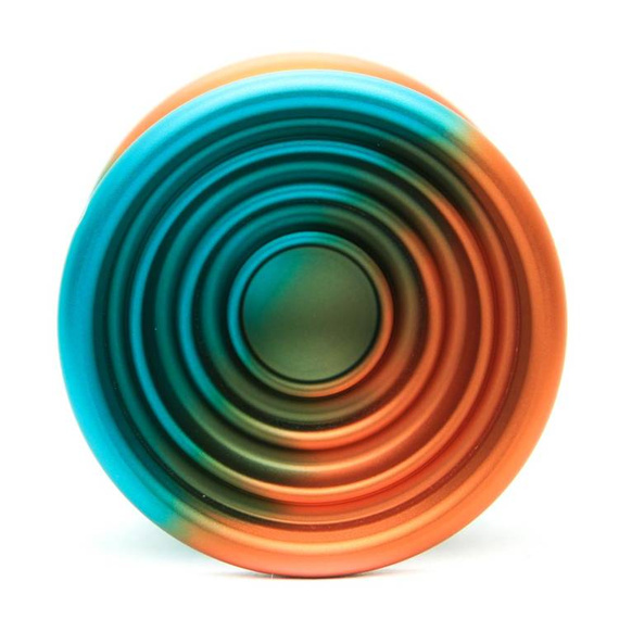 Kovové yoyo YoYoFactory Bullseye Orange Teal Fade