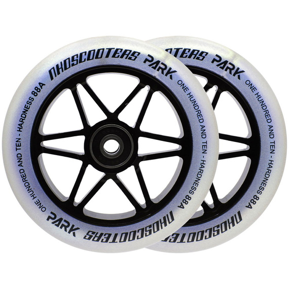 NKD Park Stunt Scooter Wheels Black and Silver 110 mm