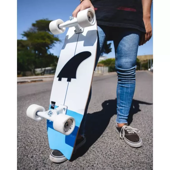 Surfskate Skateboard NKX Maverick Tahiti White-Blue 30"