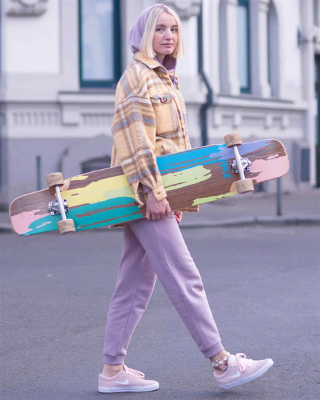 Longboard pro tanec NKX Vegas Pink 121 cm