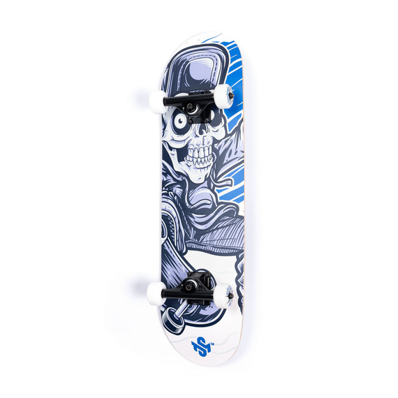 Kompletní městský sportovní modrý skateboard Skeleton 7.25"