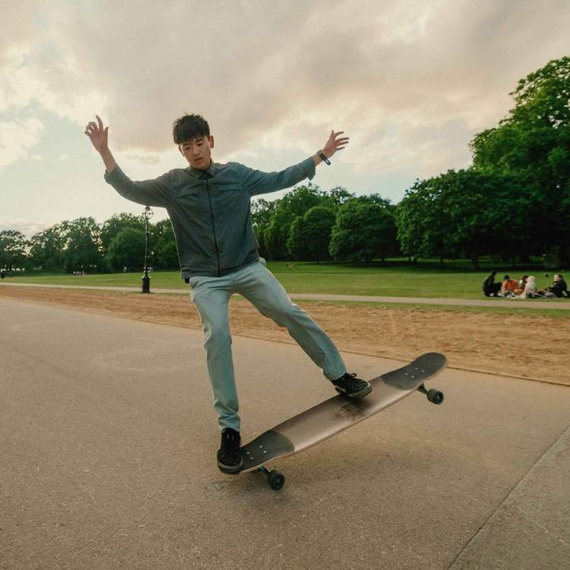 Longboard pro tanečníky NKX Geometric Gold 122 cm