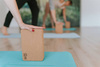 Happy Yoga Set: TPE 6 mm ECO protiskluzová podložka na jógu + 2x korkový blok na jógu