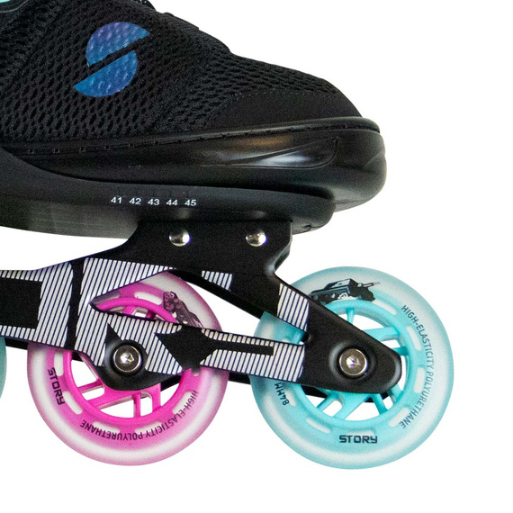 Story Motion Nastavitelné inline brusle Black/Blue/Pink